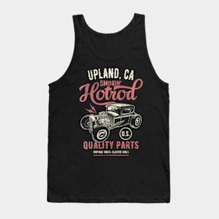 Upland California Retro Hotrod Car Distressed Tank Top